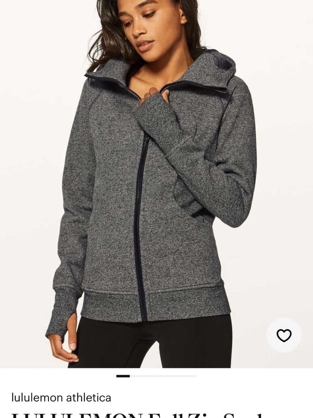 lululemon athletica Heather Gray Scuba Hoodie Size 12